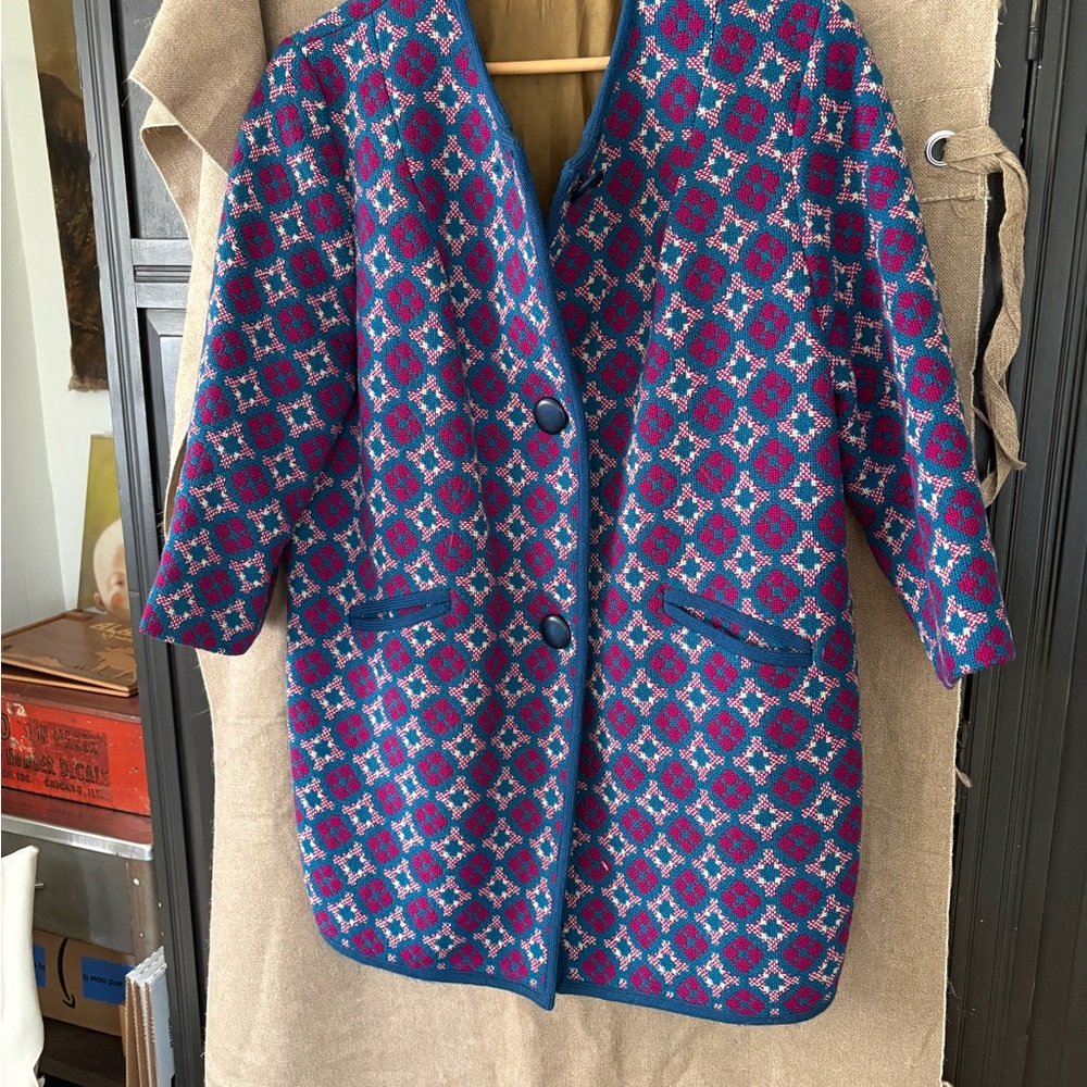 Welsh Tapestry Vintage Woven Wool Jacket